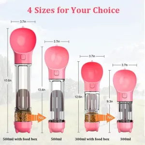 3v1 Vodní fontána pro psy - Přenosná láhev na pití 300ml (Růžová) TopTechnology 3v1 Vodní fontána pro psy - Přenosná láhev na pití 300ml (Růžová) TopTechnology
