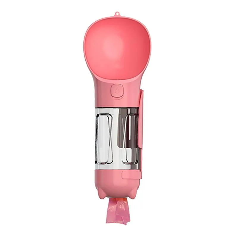 3v1 Vodní fontána pro psy - Přenosná láhev na pití 300ml (Růžová) TopTechnology
