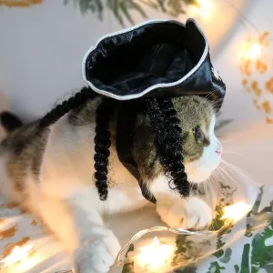 Čepice pro domácí mazlíčky - Pirateský klobouk pro kočky a psy, velikost: univerzální TopTechnology