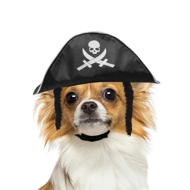 Čepice pro domácí mazlíčky - Pirateský klobouk pro kočky a psy, velikost: univerzální TopTechnology