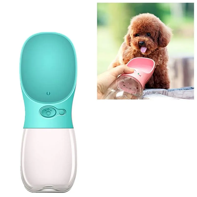 Cestovní láhev na vodu pro domácí zvířata 350 ml (modrá) TopTechnology