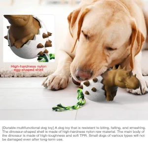Dinosaur Egg Dog Molar Stick - Odolná zubní kartáček pro psy (Jezerně modrá) TopTechnology