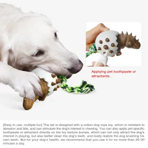 Dinosaur Egg Dog Molar Stick - Odolná zubní kartáček pro psy (Jezerně modrá) TopTechnology