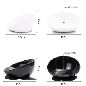 Keramická miska pro psy s protiskluzovou podložkou (Bílá miska + Červená podložka) TopTechnology