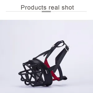 Kryt úst pro psy - zabraňuje kousání, žvýkání a štěkání, umožňuje pití, velikost: 8.2*7.6*10.4cm (černý) TopTechnology