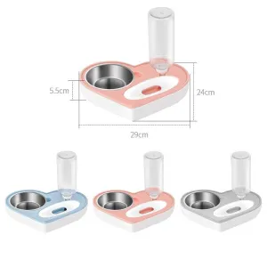 Miska pro domácí zvířata Love s automatickým vodním zásobníkem (šedá) TopTechnology
