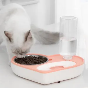 Miska pro domácí zvířata Love s automatickým vodním zásobníkem (šedá) TopTechnology