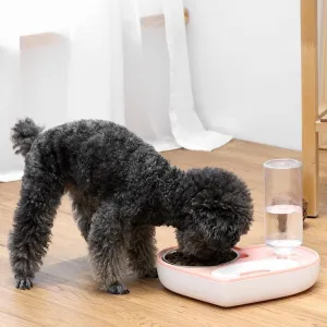 Miska pro domácí zvířata Love s automatickým vodním zásobníkem (šedá) TopTechnology