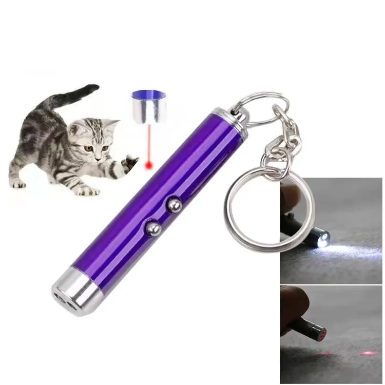 LED laserová tužka pro kočky s červeným bodem (fialová) TopTechnology