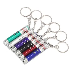 LED Red Point Fancy Cat Funny Laser Pen (Silver) TopTechnology
