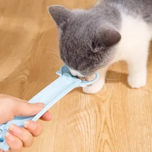 Miska pro kočky Cat Feeder - Multifunkční lžička na masové pamlsky (Zlatá) TopTechnology