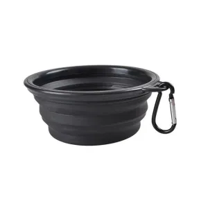 Skládací silikonová miska pro domácí mazlíčky - černá, průměr 13 cm TopTechnology Skládací silikonová miska pro domácí mazlíčky - černá, průměr 13 cm TopTechnology