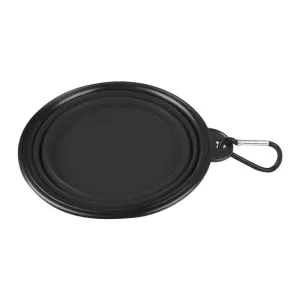 Skládací silikonová miska pro domácí mazlíčky - černá, průměr 13 cm TopTechnology Skládací silikonová miska pro domácí mazlíčky - černá, průměr 13 cm TopTechnology