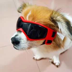 Brýle pro psy Pet Anti-UV se měkkým rámem (červené) TopTechnology