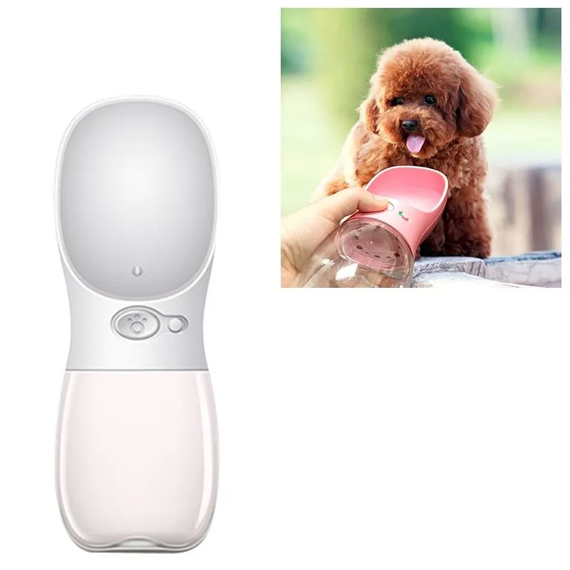 Prenosná láhev na vodu pro domácí mazlíčky 350 ml (Bílá) TopTechnology