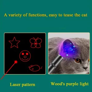 USB dobíjecí laserová svítilna pro kočky s detekčním světlem (černá) TopTechnology USB dobíjecí laserová svítilna pro kočky s detekčním světlem (černá) TopTechnology