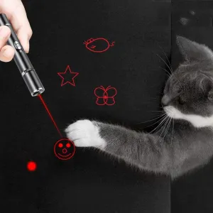 USB dobíjecí laserová svítilna pro kočky s detekčním světlem (černá) TopTechnology USB dobíjecí laserová svítilna pro kočky s detekčním světlem (černá) TopTechnology