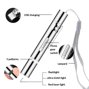 USB In-Line Laser Patter Hračky pro Kočky - Zábavná Hračka pro Domácí Mazlíčky TopTechnology USB In-Line Laser Patter Hračky pro Kočky - Zábavná Hračka pro Domácí Mazlíčky TopTechnology