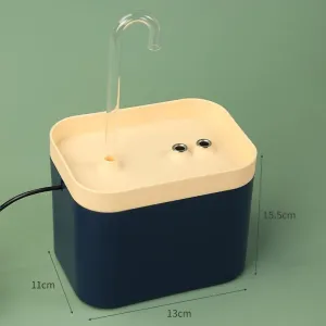 Automatická fontána pro kočky se cirkulací a EU zásuvkou (230V, transparentní) TopTechnology