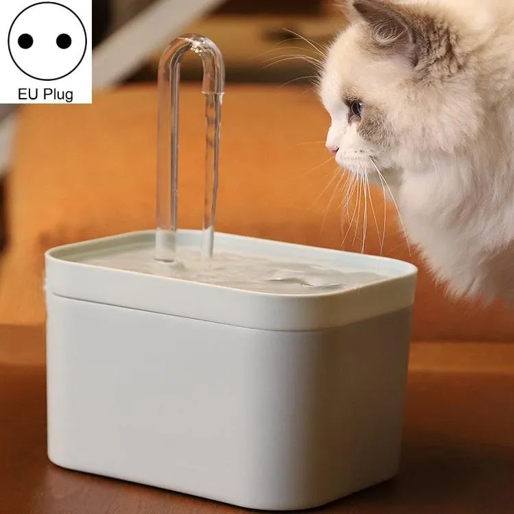 Automatická fontána pro kočky se cirkulací a EU zásuvkou (230V, transparentní) TopTechnology