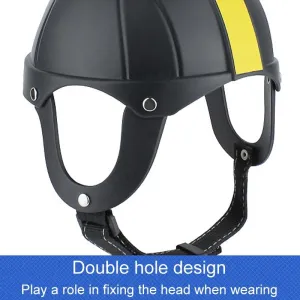 Helma pro psy a kočky, ragby čepice, velikost: S (černá a žlutá) TopTechnology Helma pro psy a kočky, ragby čepice, velikost: S (černá a žlutá) TopTechnology