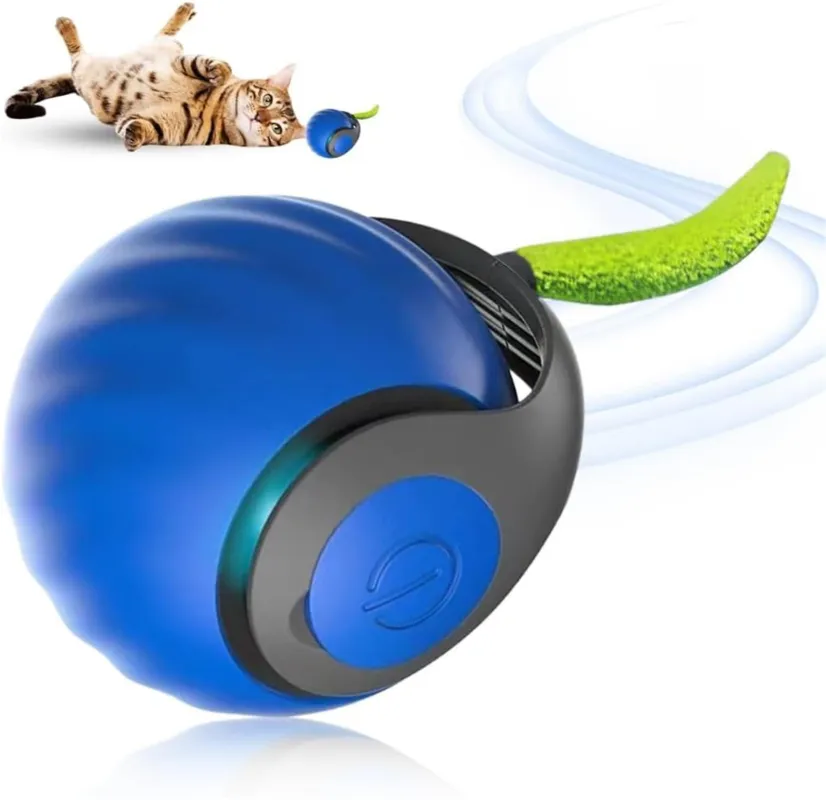 Interaktivní kočičí hračky: Smart Self Rolling Ball (modrá, USB dobíjecí) TopTechnology