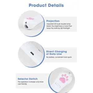 Interaktivní projektor pro kočky - USB dobíjecí projektor s LED vzory a červeným laserem TopTechnology