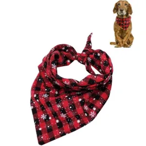 Pet Triangle Towel Vánoční Sněhová Vločka Ručník pro Psy, Velikost:L (Červená) TopTechnology Pet Triangle Towel Vánoční Sněhová Vločka Ručník pro Psy, Velikost:L (Červená) TopTechnology